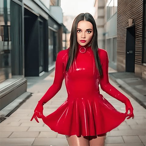 Red Latex Skater Dress Ways to Stand Out at Every&nbsp;Event
