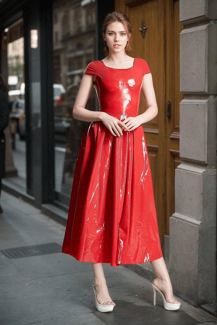What Details to Check in a Red Short Sleeve Latex Dress